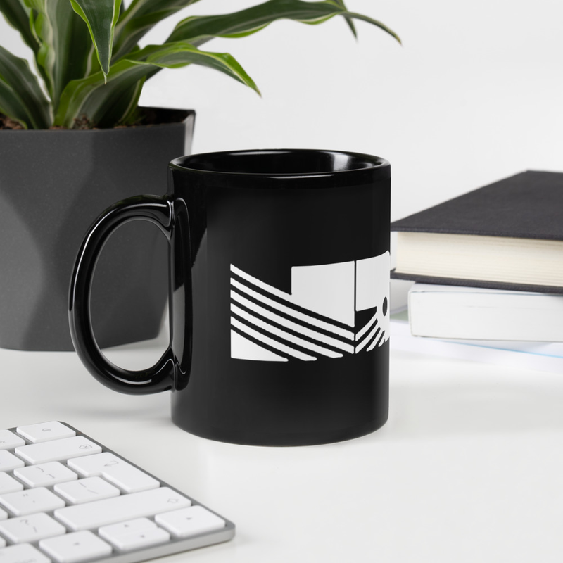 NESSCITY Black Glossy Mug