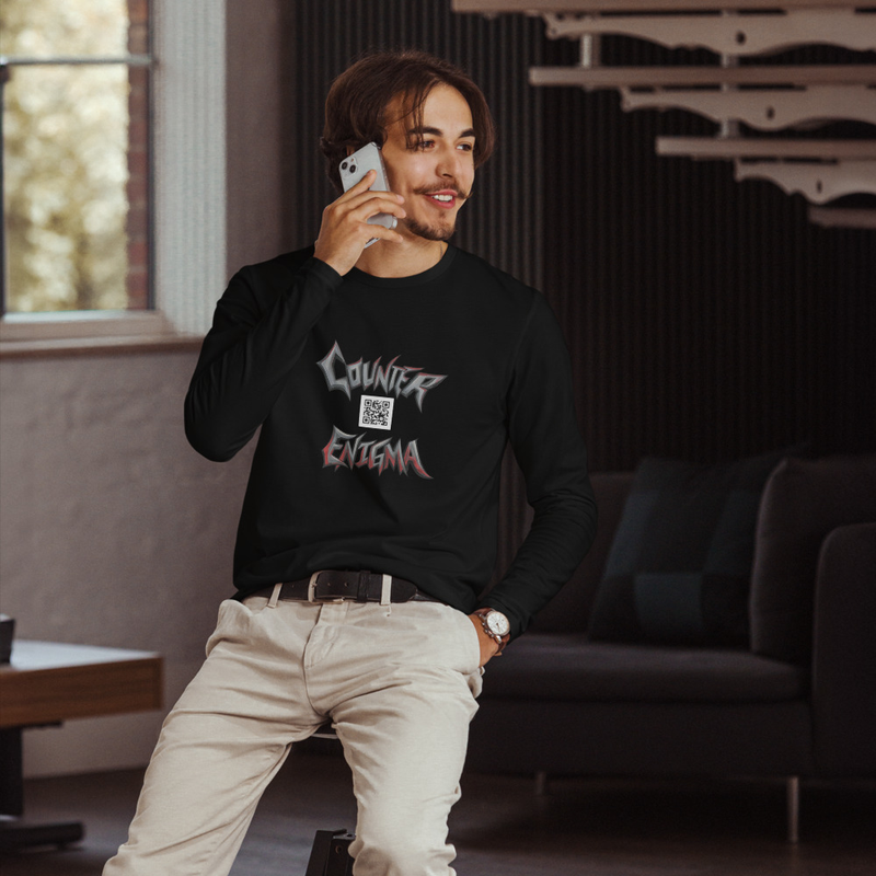 Wear the Music Men's Long Sleeve Fitted Crew