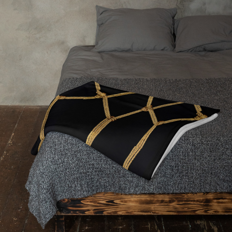 "Shibari Comfort" Diamond Rope Throw Blanket