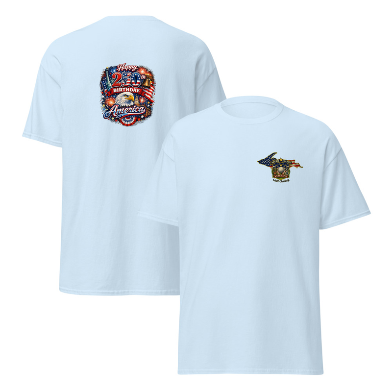 Happy Birthday 250th Unisex classic tee – S, Light Blue