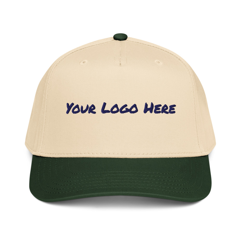 Embroidered 5-panel snapback cap