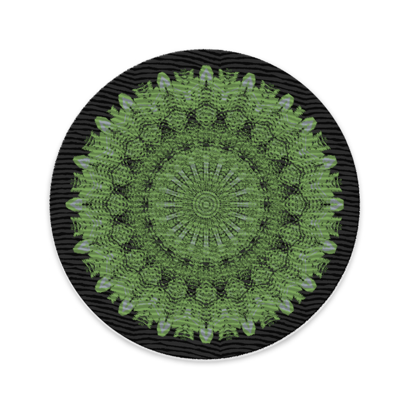 Green Mandala Embroidered Patch