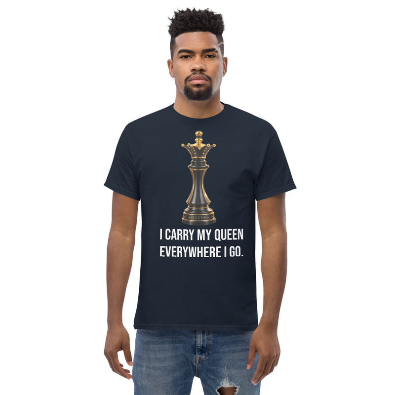 I CARRY MY QUEEN EVERYWHERE I GO. - Chess Piece – 5XL, Navy