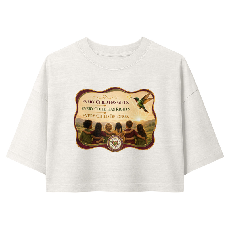 Every Child Women’s garment dye cropped tee