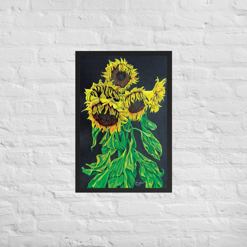 Out Of The Darkness Framed Print – 20″×30″, Black