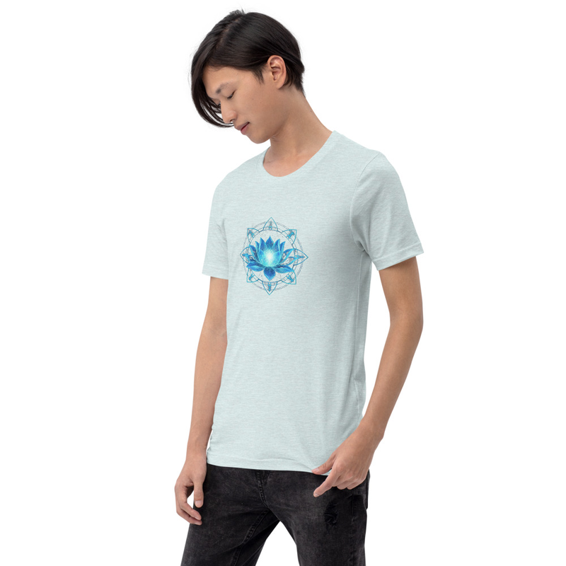 Data Lotus Unisex t-shirt – XL, Heather Prism Ice Blue