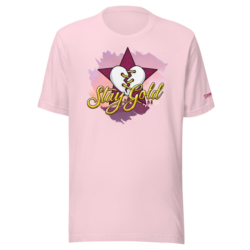 Stay Gold T-Shirt - Light – XL, Soft Pink
