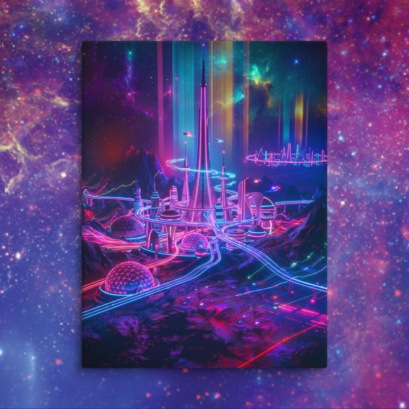 Space Rock City Canvas - Space Rock City Canvas / 24″×32″