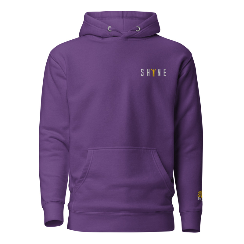 "SHINE" Unisex Hoodie – S, Purple