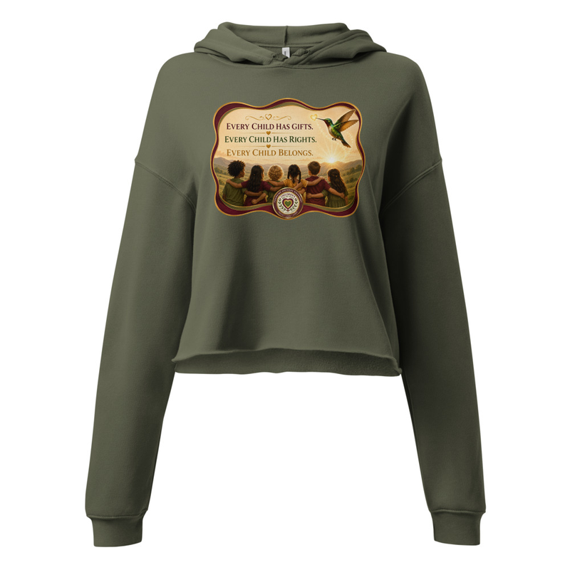 Crop Hoodie – 2XL, Military Green