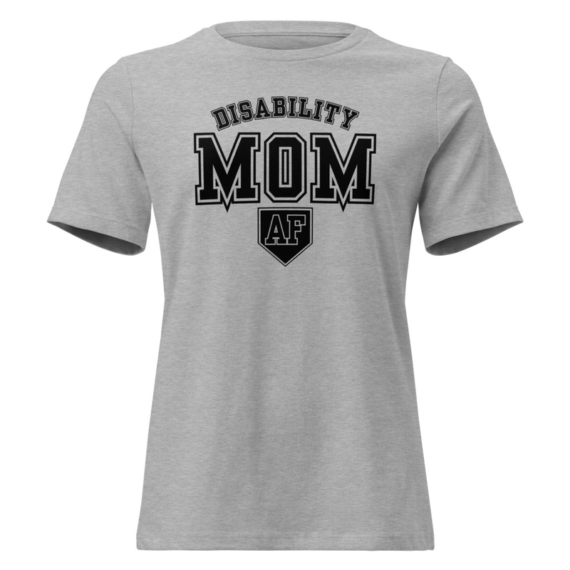 Disability MOM AF *black text* – 3XL, Athletic Heather