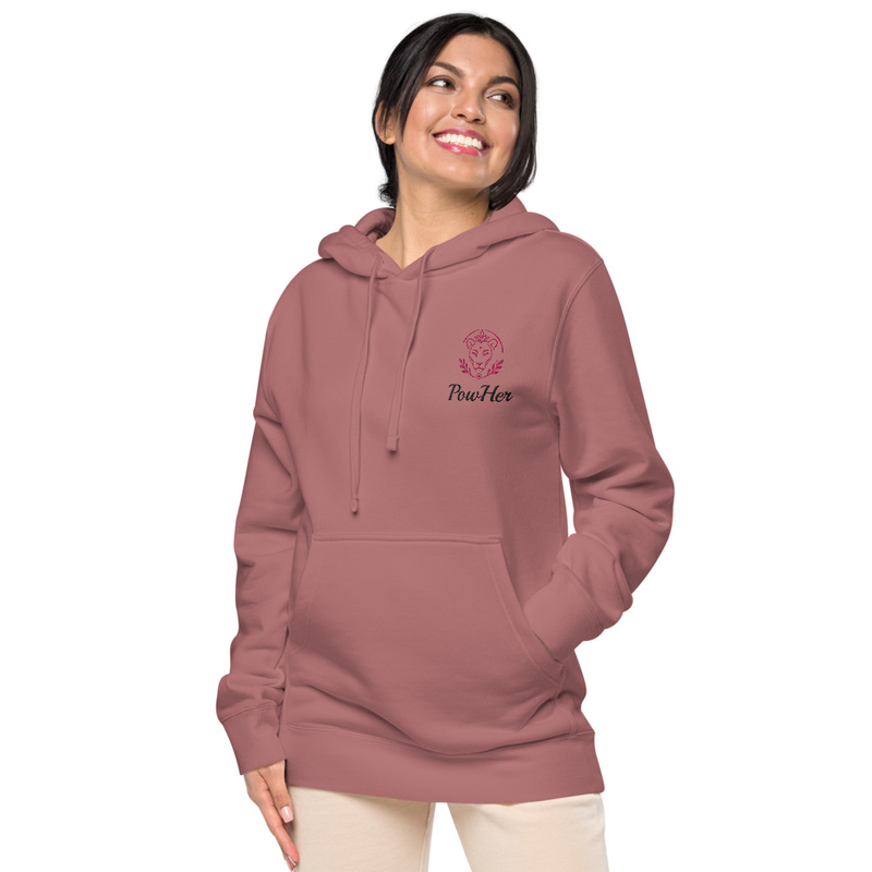 PowHer™ Unisex pigment-dyed hoodie – Image 2