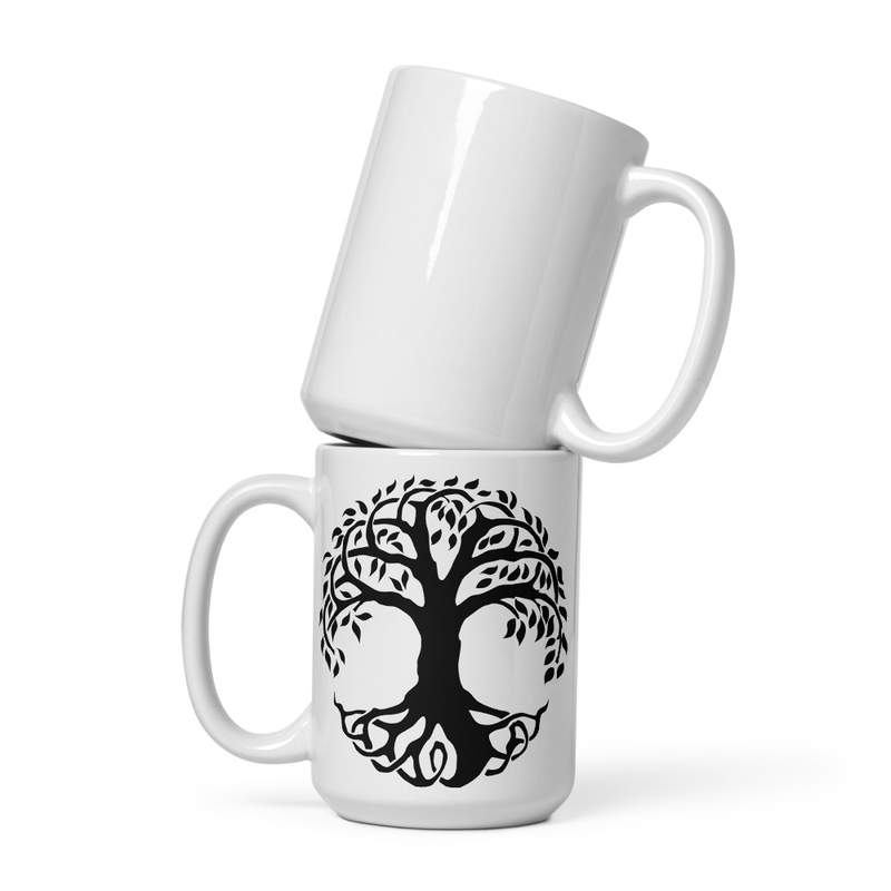 Yggdrasil 15oz White glossy mug