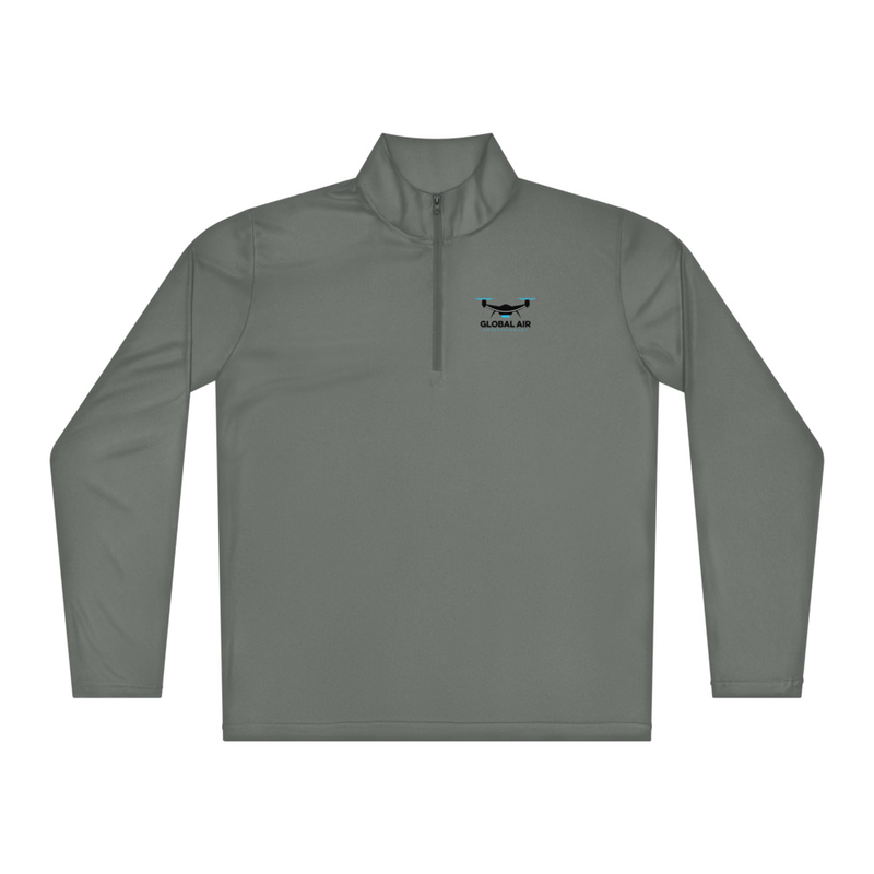 Lightweight quarter-zip pullover – XS, Grey Concrete