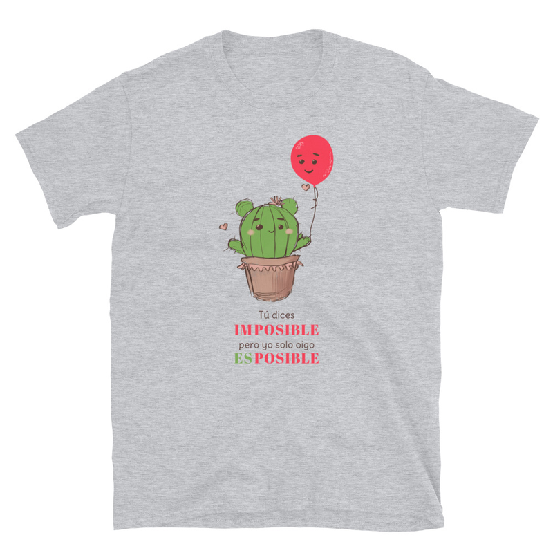 Cactus globo: Camiseta unisex · Gris deportivo