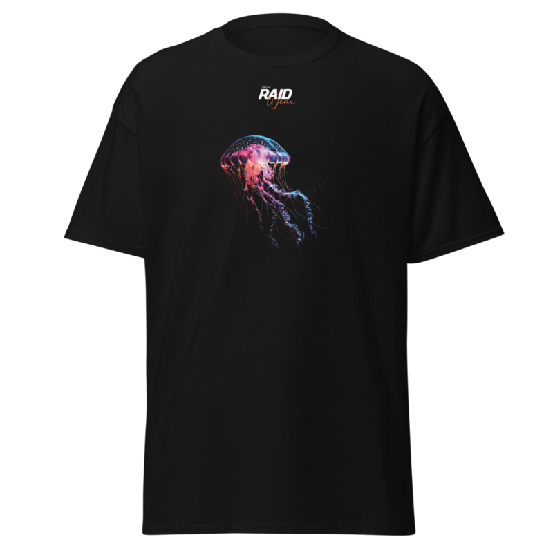 RAID Wear Jellyfish Front Print T-Shirt – M, Black