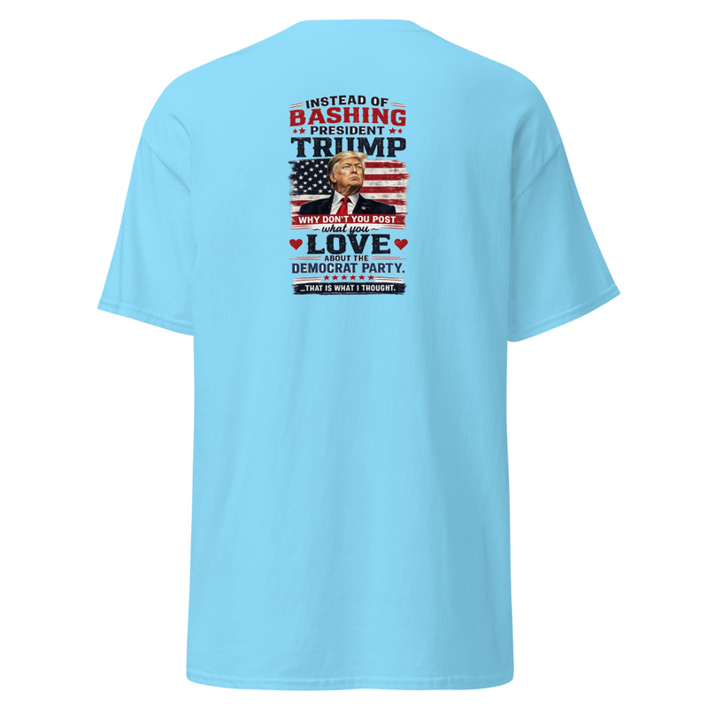 Bashing Trump Unisex classic tee – S, Sky
