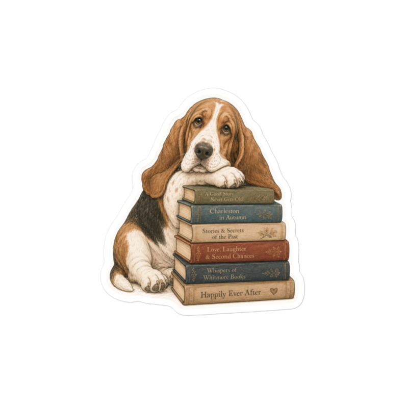Beau & Books Kiss-cut vinyl decals – 8″×10″, Satin