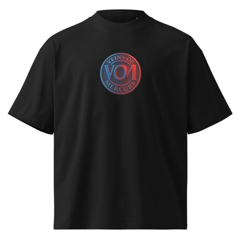 Unisex organic oversized high neck t-shirt