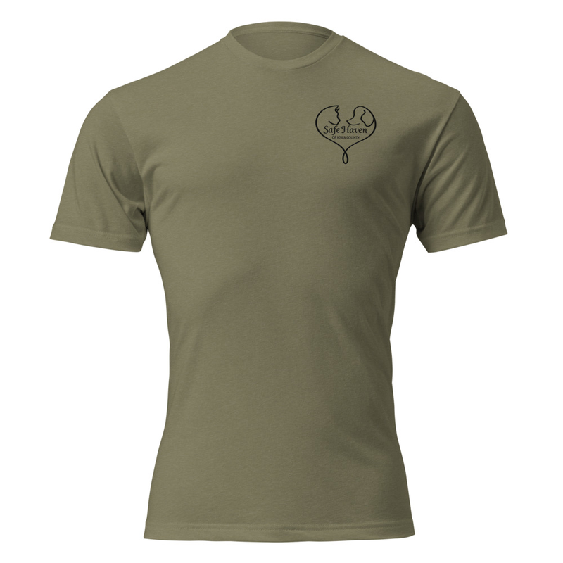 SHIC - Paw Print T-Shirt - Unisex – XS, Military Green