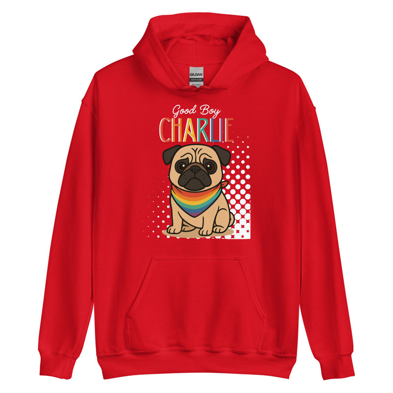 Personalized Pet Pride - Rainbow Bandana - Unisex Hoodie