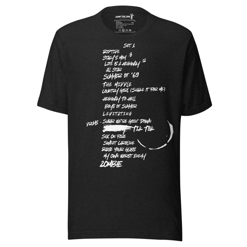 Unisex T-Shirt - Set List - Bella + Canvas 3001
