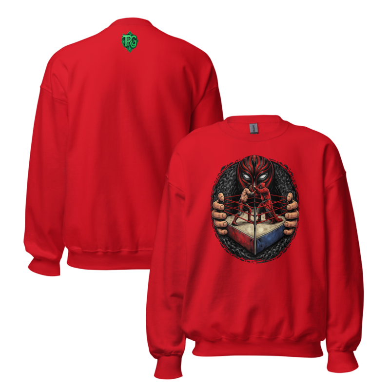 Heel Who Dictates Red Unisex Crewneck Heavy Blend Sweatshirt