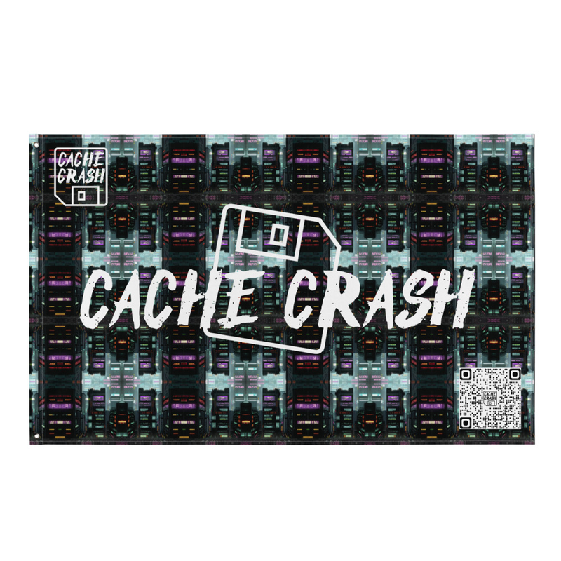 Cache Crash logo rave flag 1