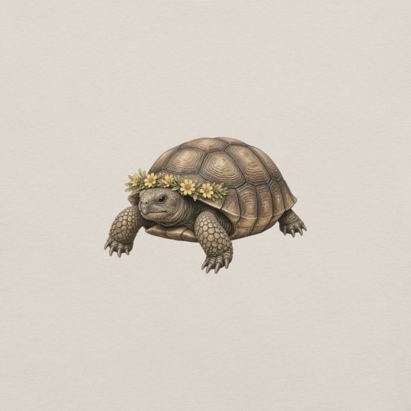 Gopher Tortoise Flower Crown Tee — Floof