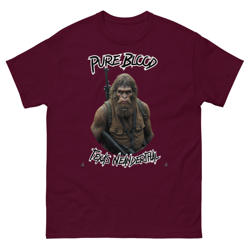 Texas Neanderthal T- Shirt – M, Maroon