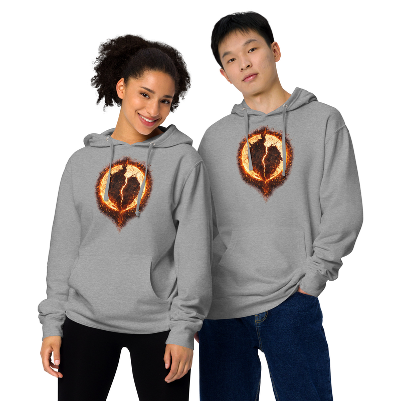 Aham Vadh Unisex Midweight Hoodie / Gunmetal Heather / S