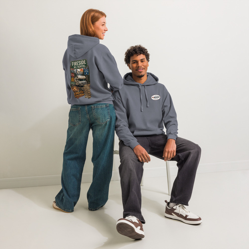 Bradenton Unisex garment-dyed hoodie – 3XL, Denim