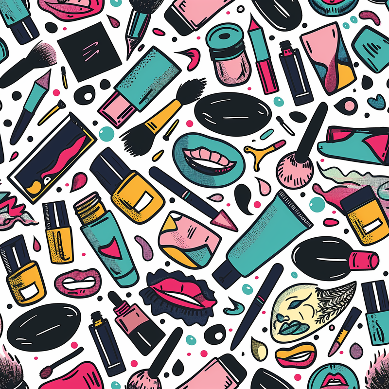 Whimsical Make-up Flip-Flops Home or Outdoor Slippers