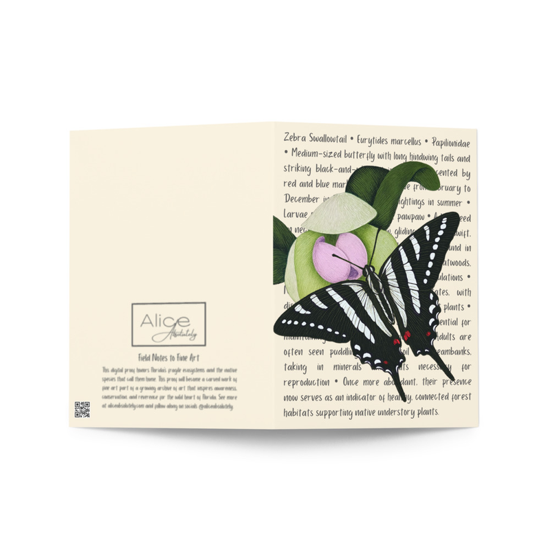Zebra Swallowtail Greeting Card