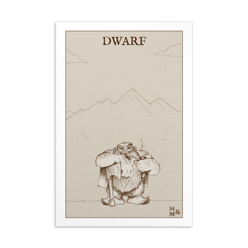 Illustrated Card: Dwarf Male