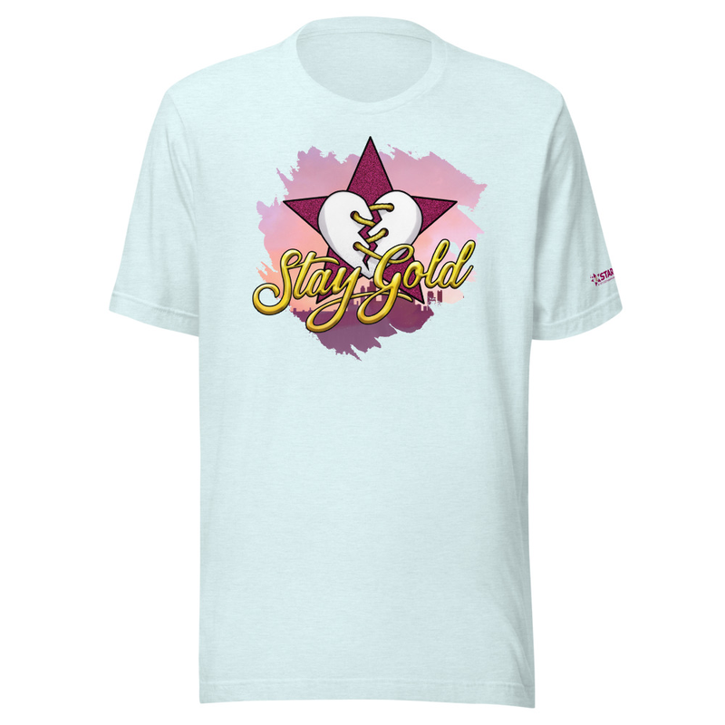 Stay Gold T-Shirt - Light – XL, Heather Ice Blue