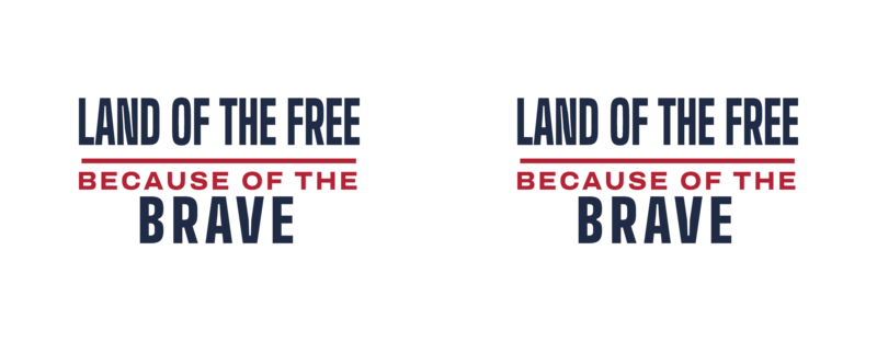 Land of the free because of the brave mug — Size: 11 oz, Color: White