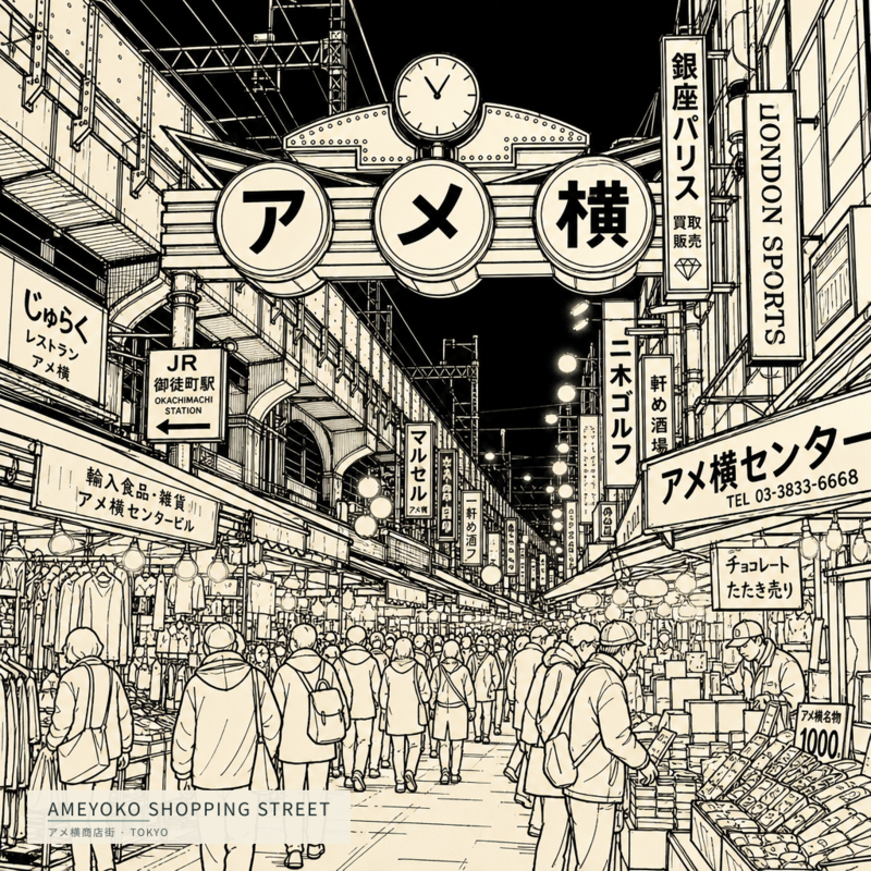 Ameyoko Shopping Street(アメ横商店街)のアートワーク