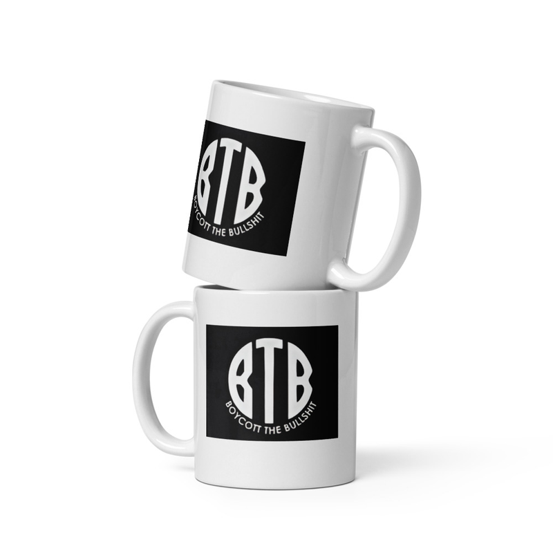 White glossy mug