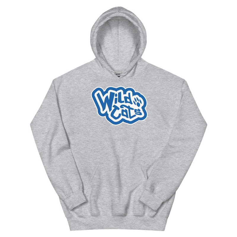 Wildcats Unisex Hoodie - Blue – S, Sport Grey