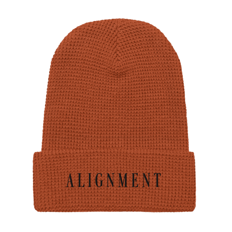 Alignment Collection | Soul Threads Embroidered Waffle Beanie – One size, Rust