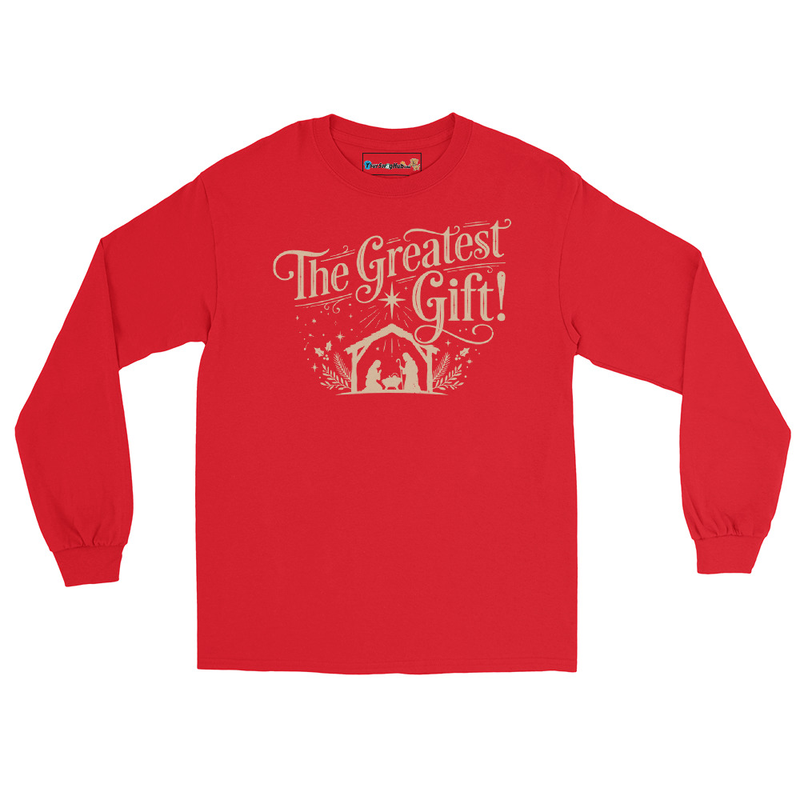The Greatest Gift Unisex Long Sleeve Shirt – S, Red