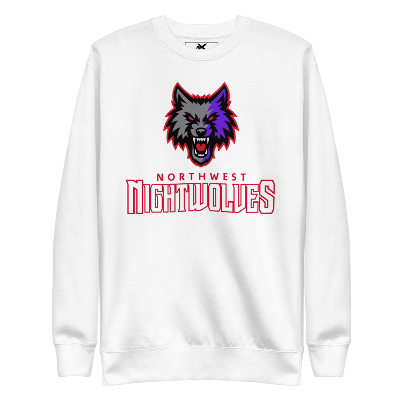 Northwest Nightwolves - Logo Crew Sweatshirt – XL, White