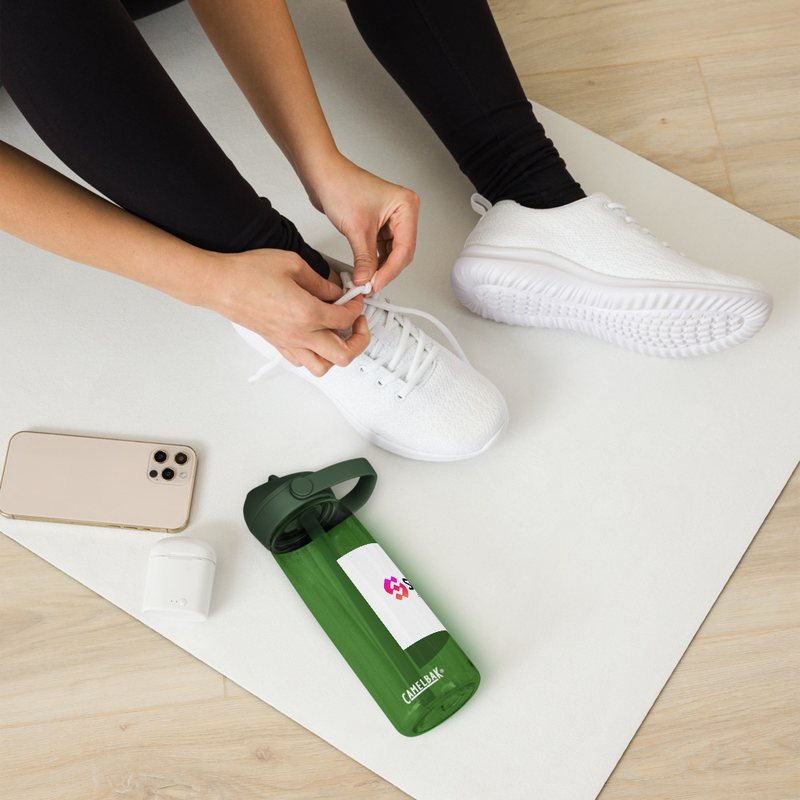 Flip straw water bottle