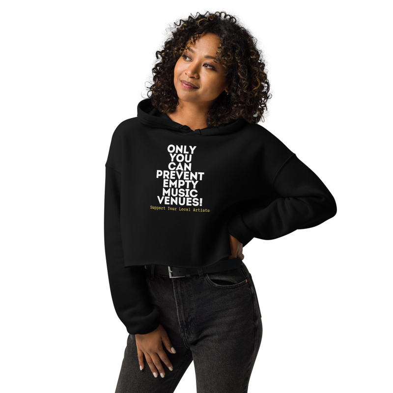 SAVE LIVE MUSIC _Crop Hoodie