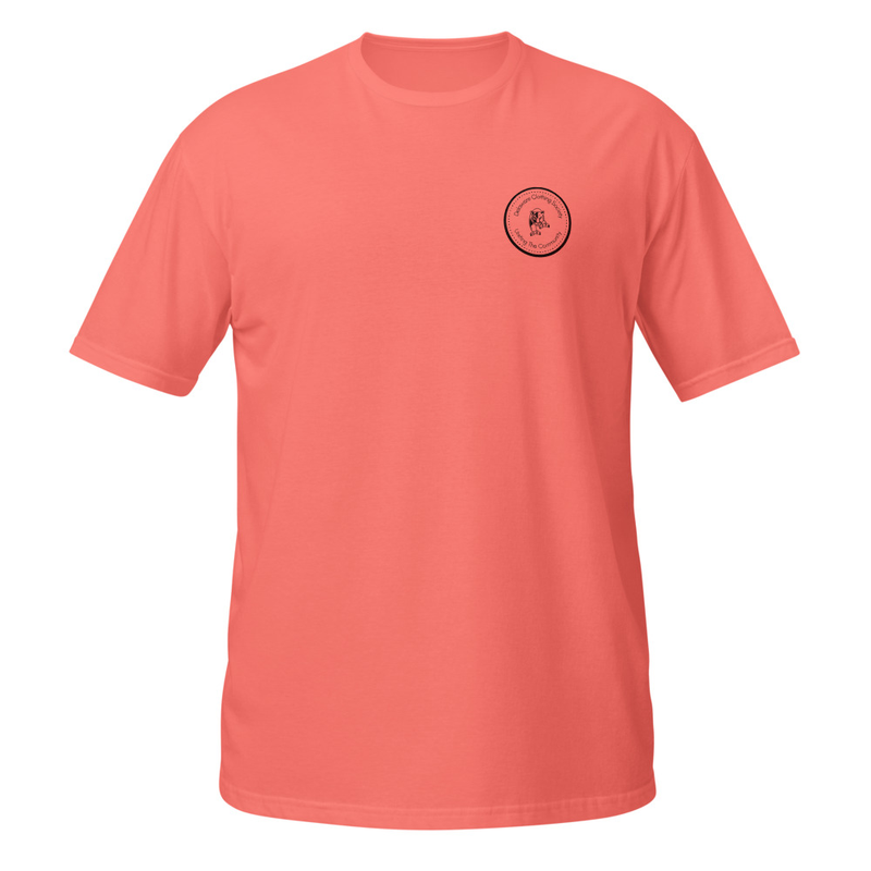DE Clothing Society - Short-Sleeve Unisex T-Shirt – XL, Coral Silk