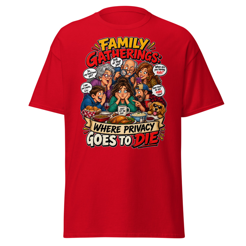 Family Privacy - Unisex classic tee – L, Red