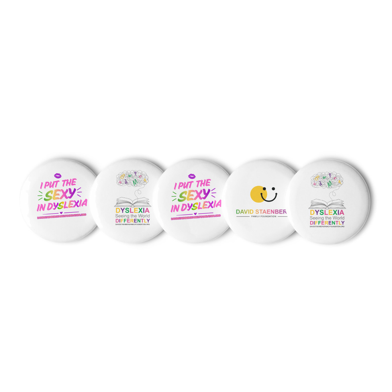 Set of pin buttons – 2.25″, White
