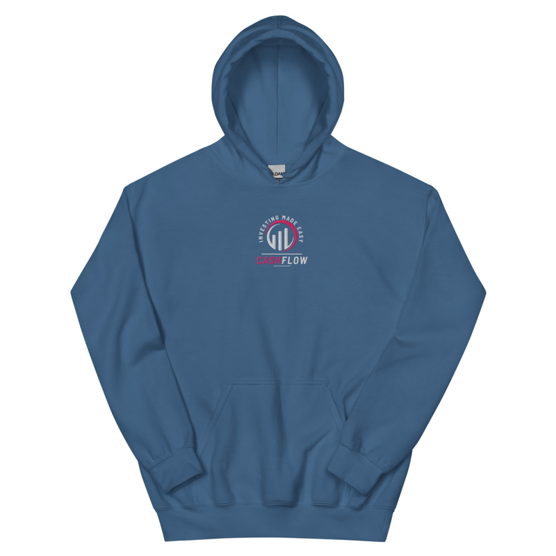 Cashflow Investing Inc Embroidered Hoodie v.3 – XL, Indigo Blue