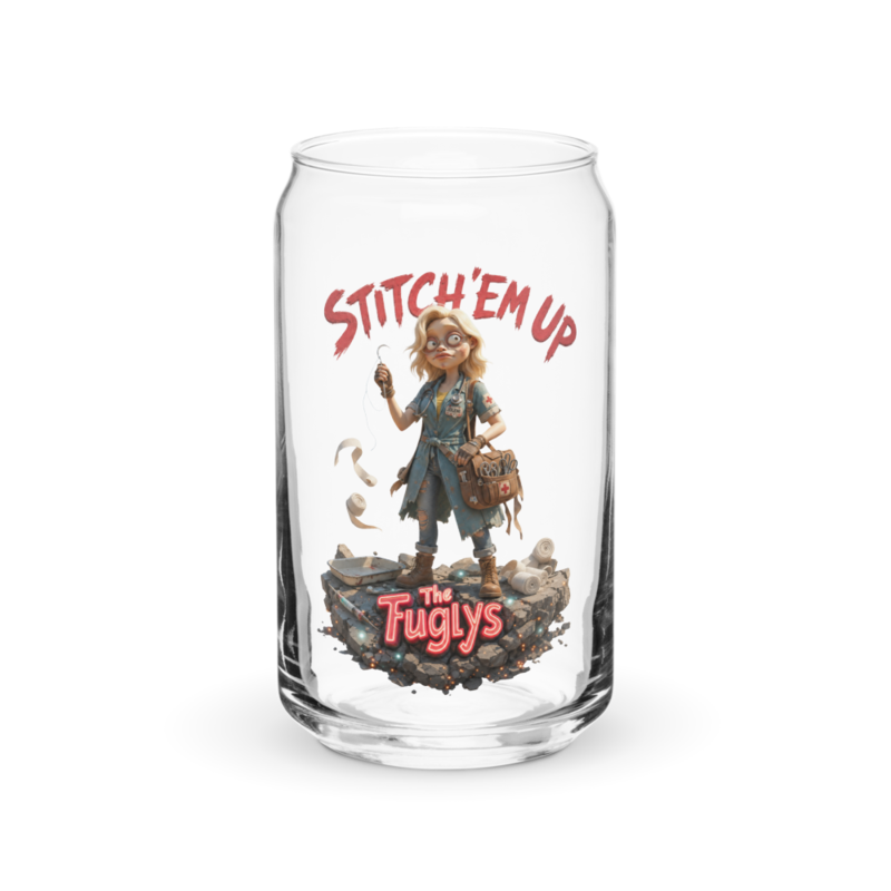 Jolene - Stitch Em Up 16oz Can Glass